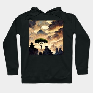 Japanse Antique Tree Painting Hoodie